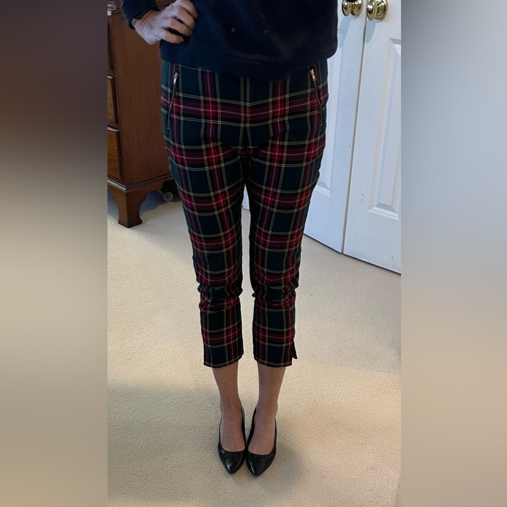 Christmas Plaid cropped pants